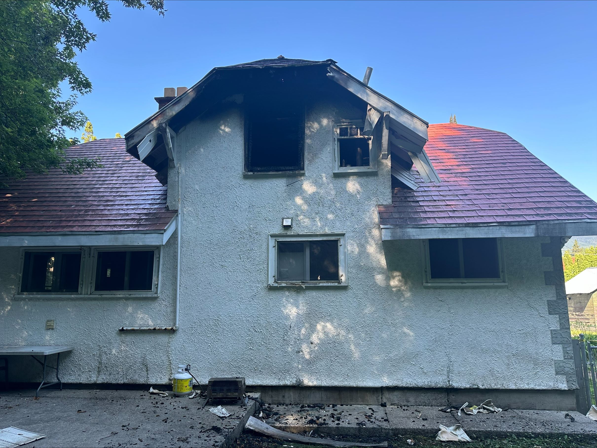 Aftermath of Columbia Park Structure Fire